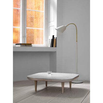 &Tradition SC4 Fly table, white oiled oak/ honed bianco carrara