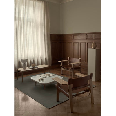 &Tradition SC4 Fly table, white oiled oak/ honed bianco carrara