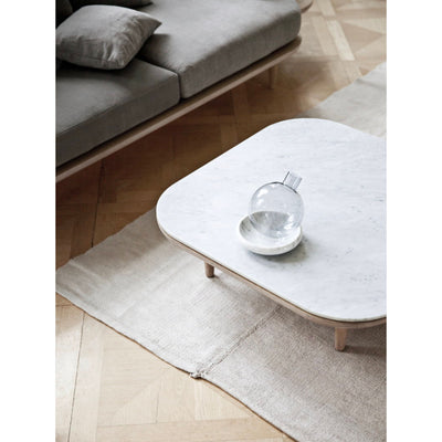 &Tradition SC4 Fly table, white oiled oak/ honed bianco carrara