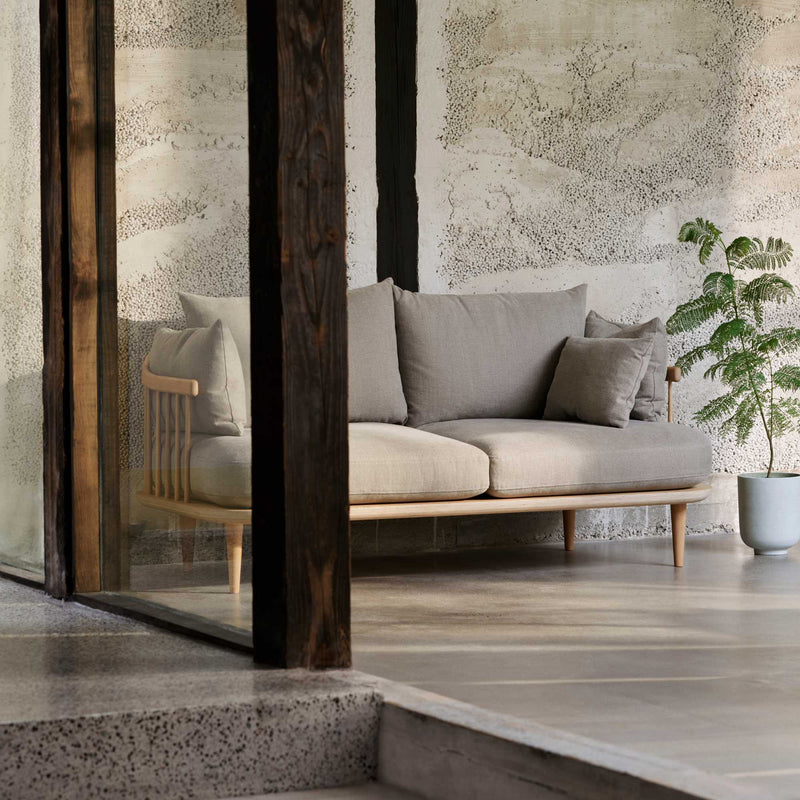 &Tradition SC2 Fly sofa, white oiled oak/hot madison 094