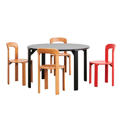 HAY Rey Dining table w. chairs for 4