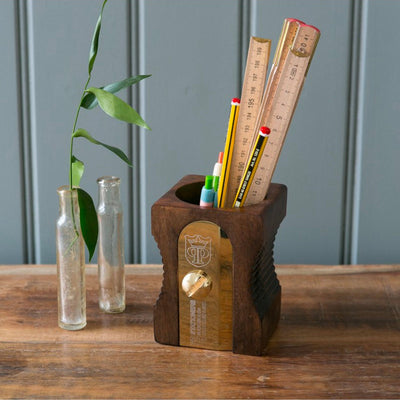 Suck UK Sharpener pen holder, walnut