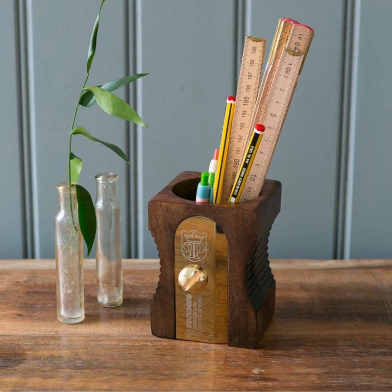 Suck UK Sharpener pen holder, walnut