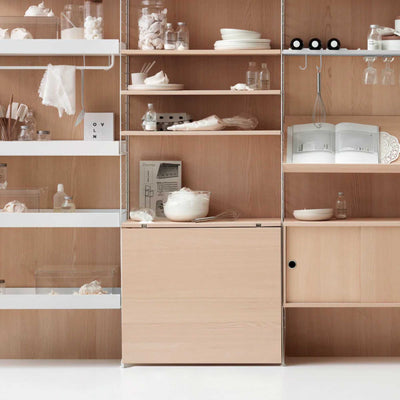 String Folding Table, ash/white