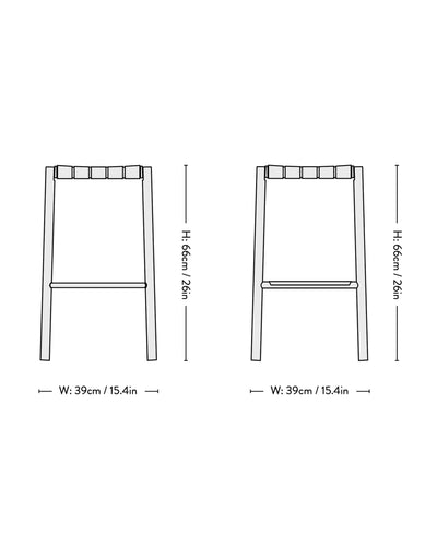 &Tradition TK7 Betty counter stool, twilight/natural