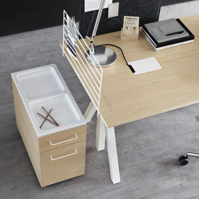 String Mobile Storage Units Drawers on Casters , Ash