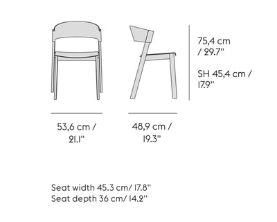 Muuto Cover side chair, oak