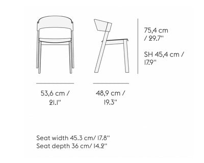 Muuto Cover Side Chair, Dark Beige