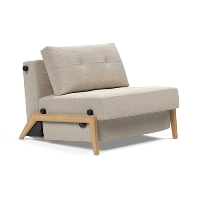 Innovation Living Cubed 90 Wood sofa bed, 612 bilda sand grey