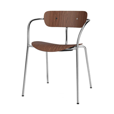 &tradition AV2 Pavilion armchair, walnut/chrome