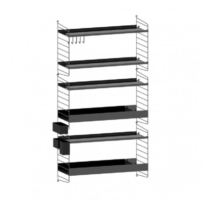String Single Column Wall Shelf W78xD30xH150cm