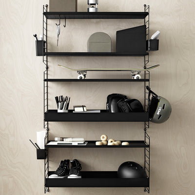 String Single Column Wall Shelf W78xD30xH150cm