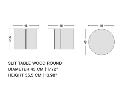 Hay Slit Table Steel Round, brass (ø45 cm)