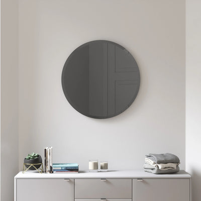 Umbra Hub beveled round wall mirror ø60, smoke