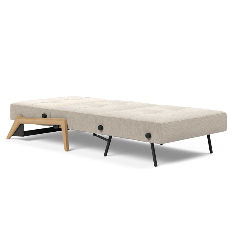 Innovation Living Cubed 90 Wood sofa bed, 612 bilda sand grey