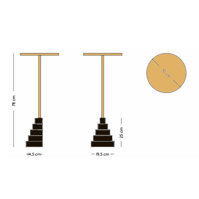 Aytm Solum Side Table, gold/black