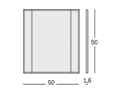 Magis Vitrail square mirror, light grey (50x50 cm)