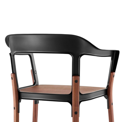 Magis Steelwood Chair by Ronan & Erwan Bouroullec - Black_American Walnut