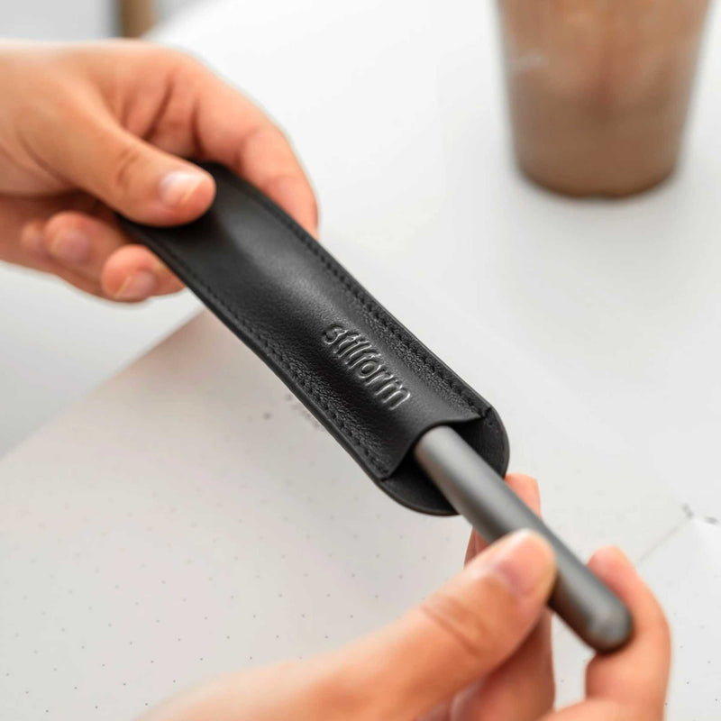 Stilform leather pouch, black