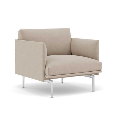 Muuto Outline Studio Chair, Ocean32/PolishedAluminum w78xd76xh71cm