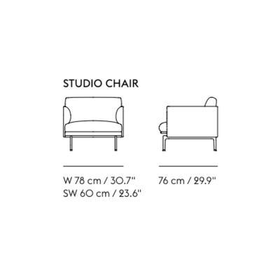 Muuto Outline Studio ArmChair w78xd76xh71cm