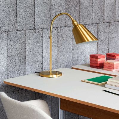 &Tradition AV16 Pavilion desk (130x65cm), mushroom linoleum/oak/chrome