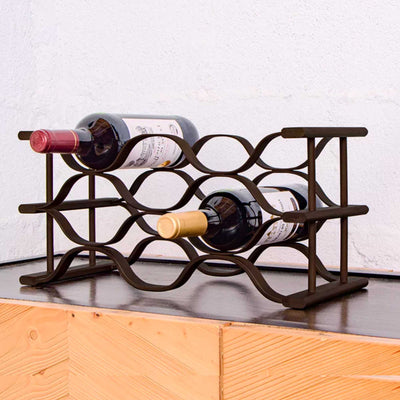 Gudee Wavi wine rack, brown
