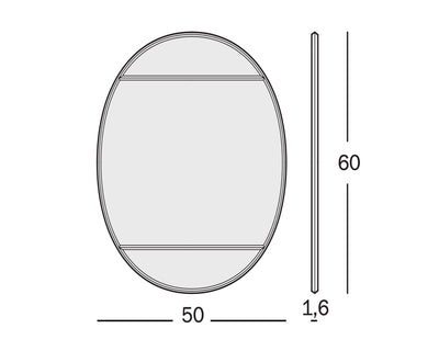 Magis Vitrail oval mirror, green (50x60 cm)