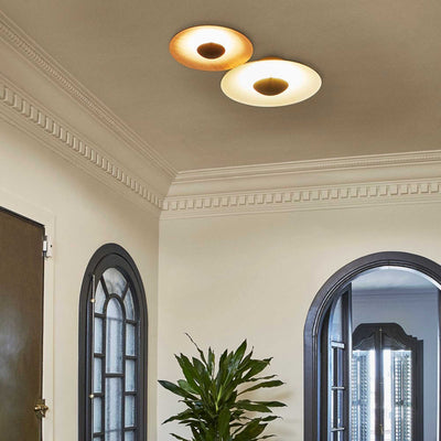 Marset Ginger 20C wall lamp, oak/white