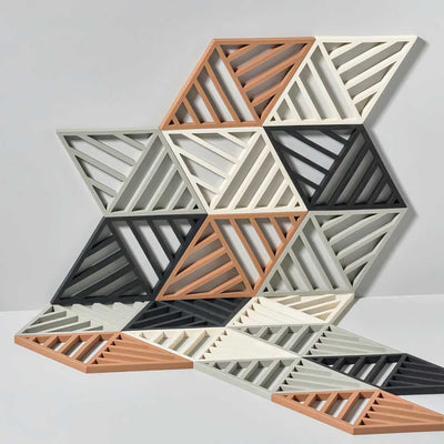 Zone Denmark Rhombus Leaf trivet, olive taupe (set of 2)