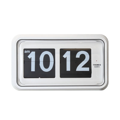 Twemco BQ-100 Jumbo Flip Clock, White