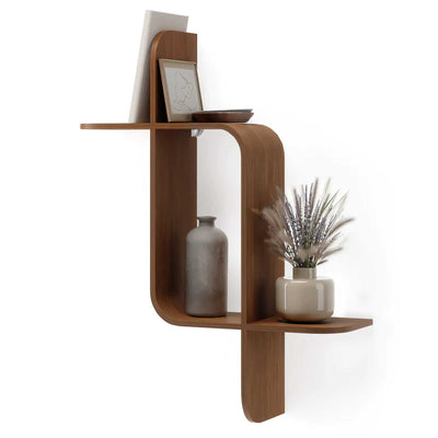 Umbra Montage wall shelf, light walnut
