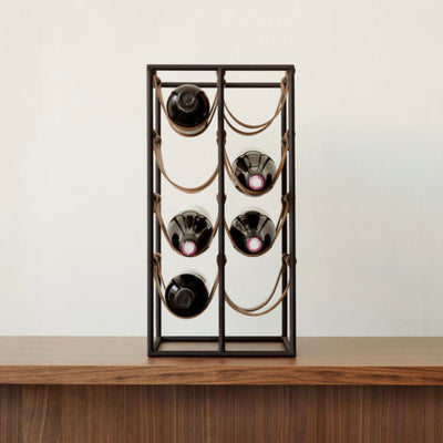 Audo Copenhagen Umanoff Wine Rack , Black/Cognac