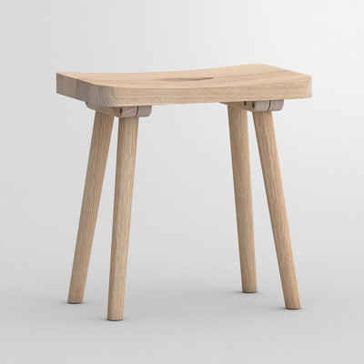 Vitamin Design Una Stool , Solid Oak Chalked