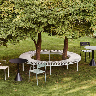 HAY Palissade Park bench (Set of 2), sky grey