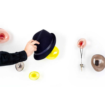 Petite Friture Bubble coat hook small, transparent coral