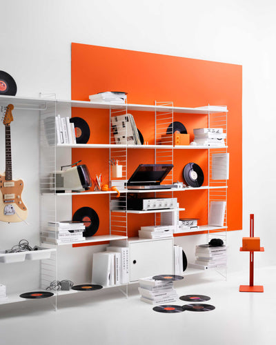 String Shelving Living room Q, white/white