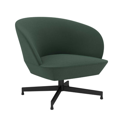 Muuto Oslo Lounge Chair Swivel Base, twill weave 990/black