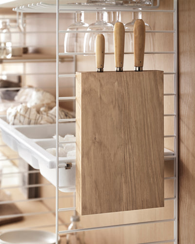 String Knife holder, oak