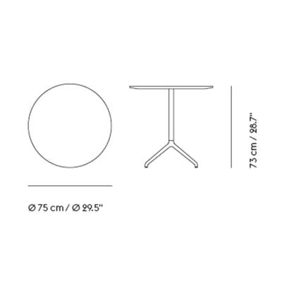 Muuto Still Cafe Table Ø75 h:73cm , White Nanolaminate/White