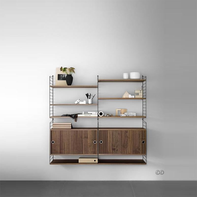 String Shelving Unit 2-Column Cabinet & Shelves Combo W160xD30xH150cm