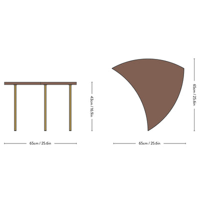 &Tradition HM7 Pinwheel Side Table , Oiled Walnut