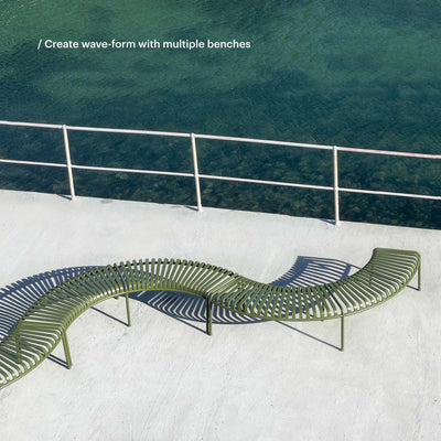 HAY Palissade Park bench (Set of 2), olive