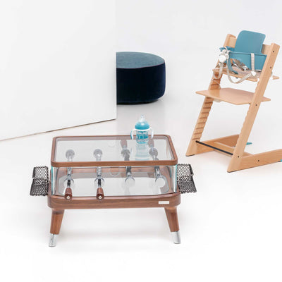 Teckell Intervallo Foosball coffee table, walnut