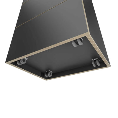 Alwin's Room&Board Extendable Table Sideboard , Super Matt Black/Vintage Oak