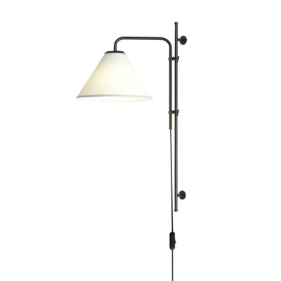 Marset Funiculi Fabric wall lamp, white/black