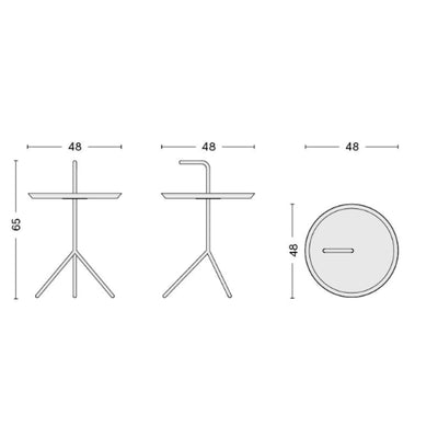 HAY DLM XL ø48 side table, white