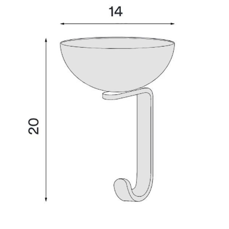 Northern Nest Wall Hook , White
