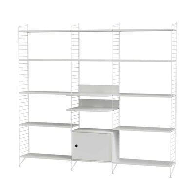 String Shelving Living room Q, white/white