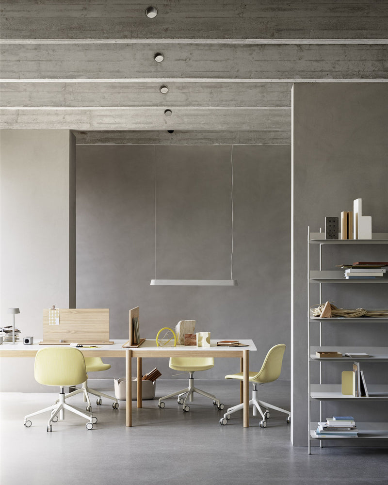Muuto Linear pendant lamp, grey (87.2 cm)